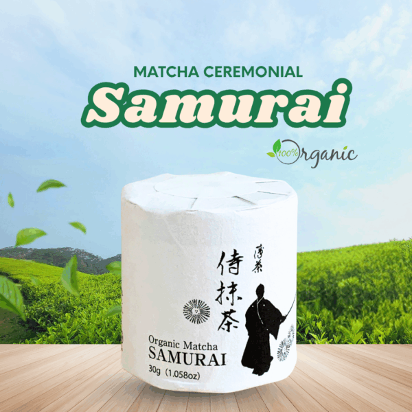 Matcha Organic Samurai thượng hạng vùng Uji Nhật Bản hộp 30gr