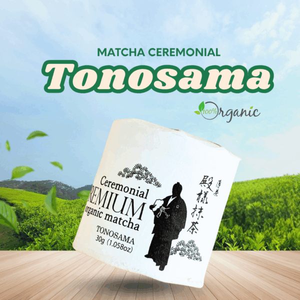 Matcha Organic Tonosama thượng hạng vùng Uji Nhật Bản hộp 30gram